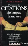 DICTIONNAIRE DES CITATIONS DE LA LANGUE FRANCAISE