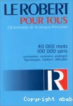 Le Robert pour tous, dictionnaire de la langue française